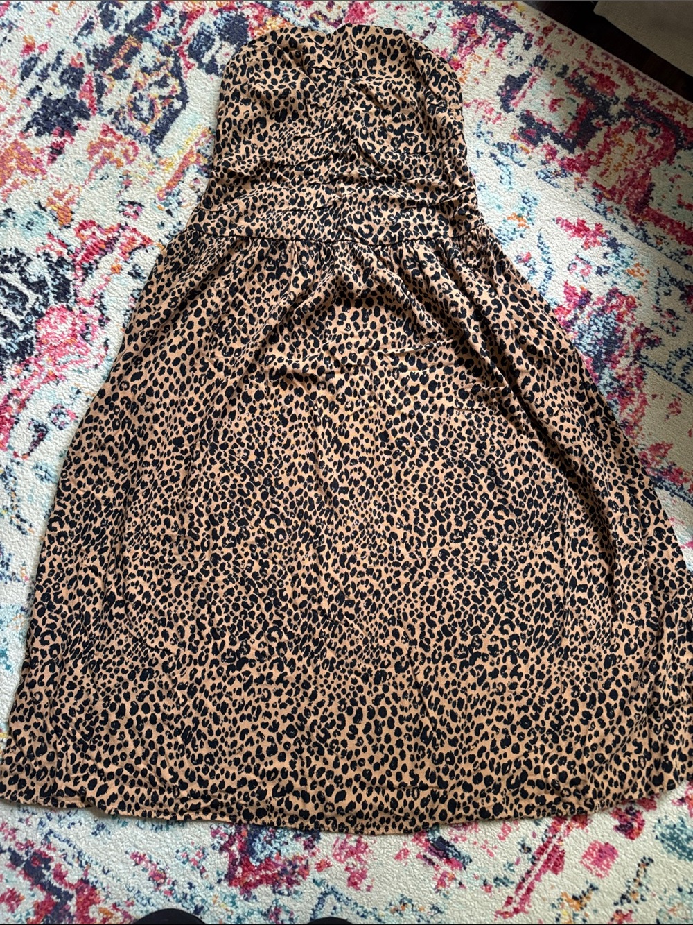 Universal Thread Leopard Print Maxi Skirt in Tan and Black